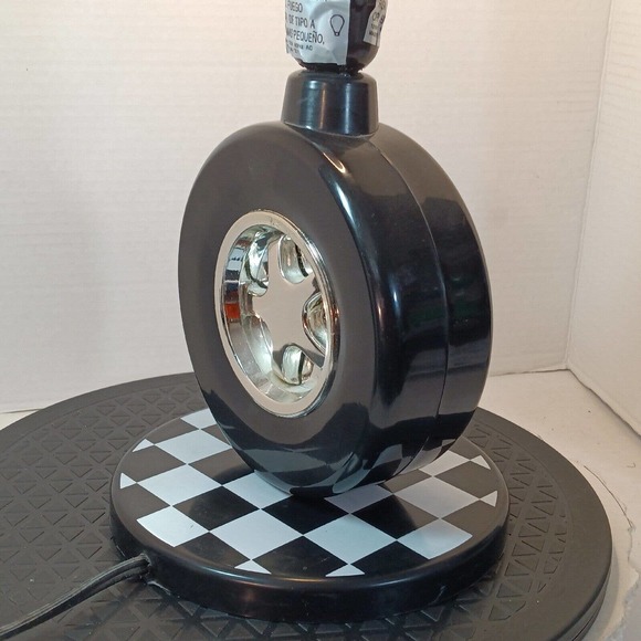 VINTAGE 1998 NASCAR Racing Lamp Tire Desk Lamp, and NASCAR Mug. No Lamp Shade - Picture 13 of 16